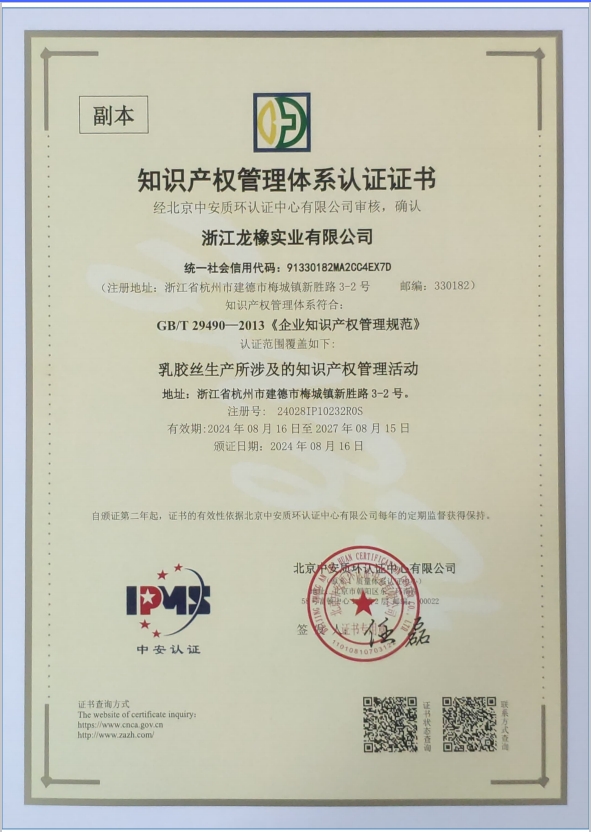 知识产权管理体系证书 中文